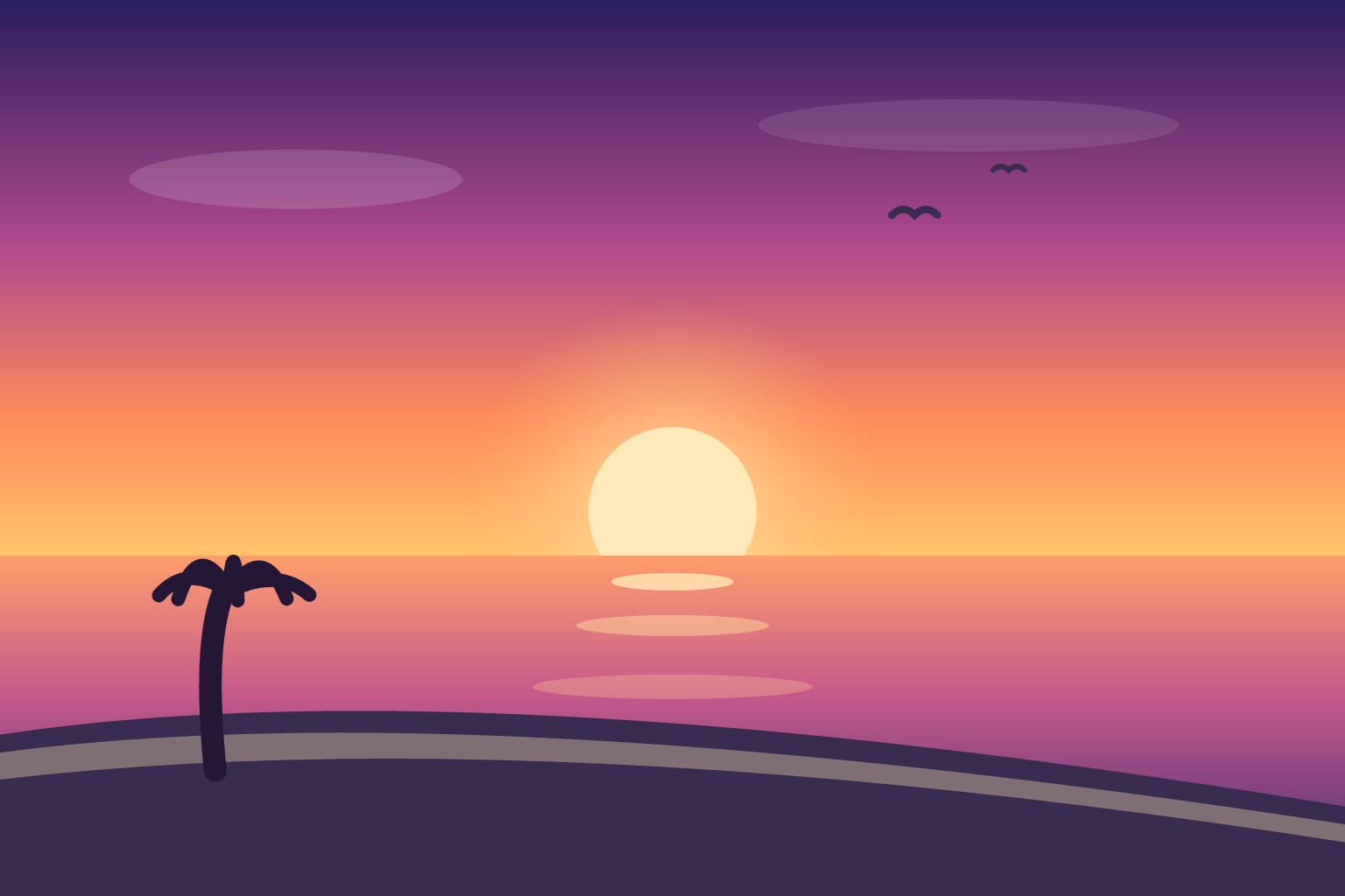 Sunset Coast puzzle artwork